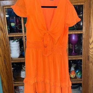 Chic Orange Mini Dress